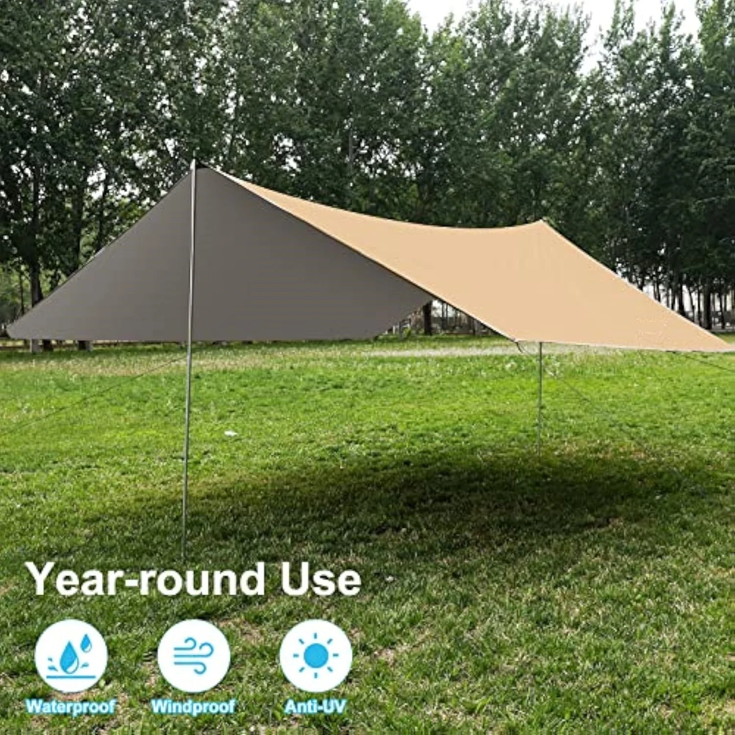 Portable Beach Tent with Easy Setup Sun Protection Shade Canopy Quick Setup Tarp