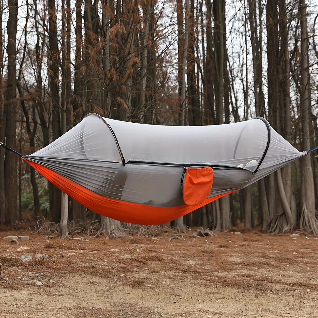 Fully Automatic Quick-Open Nylon Hammock With Mosquito Net Portable Tent Hammock For Outdoor Camping